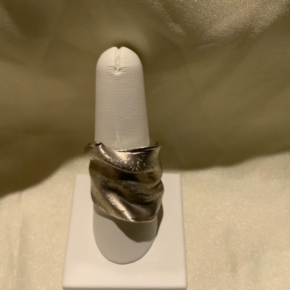 Sterling silver wide ring - Picture 3 of 4